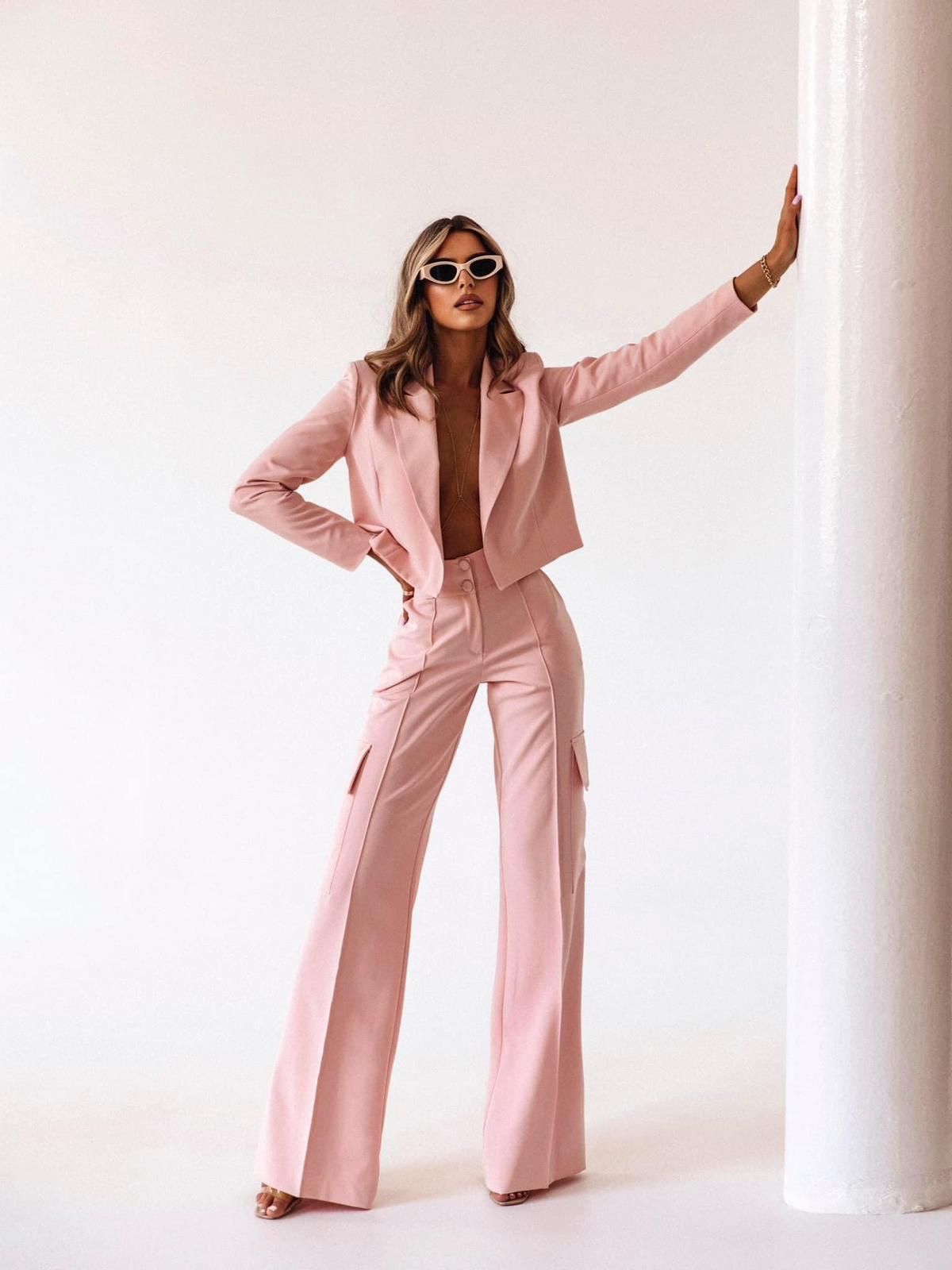 Komplet garniturowy Bambera pudrowy