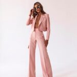 Komplet garniturowy Bambera pudrowy