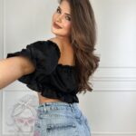 Top satynowy Minis czarny