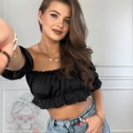 Top satynowy Minis czarny