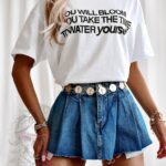 T-shirt oversize Yourself biały