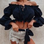 Bluzka boho hiszpanka Molto Ola Voga czarna