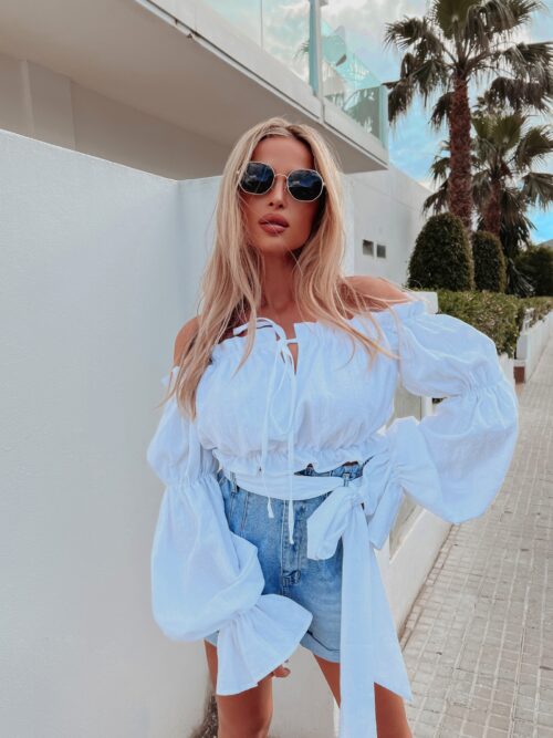 Bluzka boho hiszpanka Molto Ola Voga biała