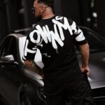 T-shirt bawełniany męski z nadrukiem Bart Ola Voga czarny