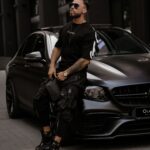 T-shirt bawełniany męski z nadrukiem Bart Ola Voga czarny