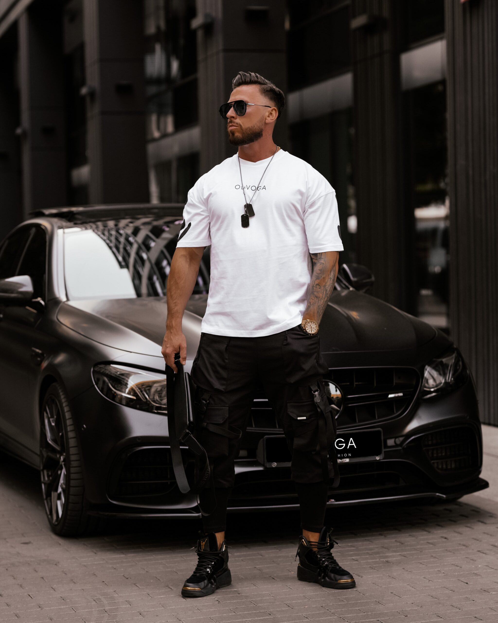 T-shirt bawełniany męski z nadrukiem Bart Ola Voga biały T-shirt bawełniany męski z nadrukiem Bart Ola Voga biały