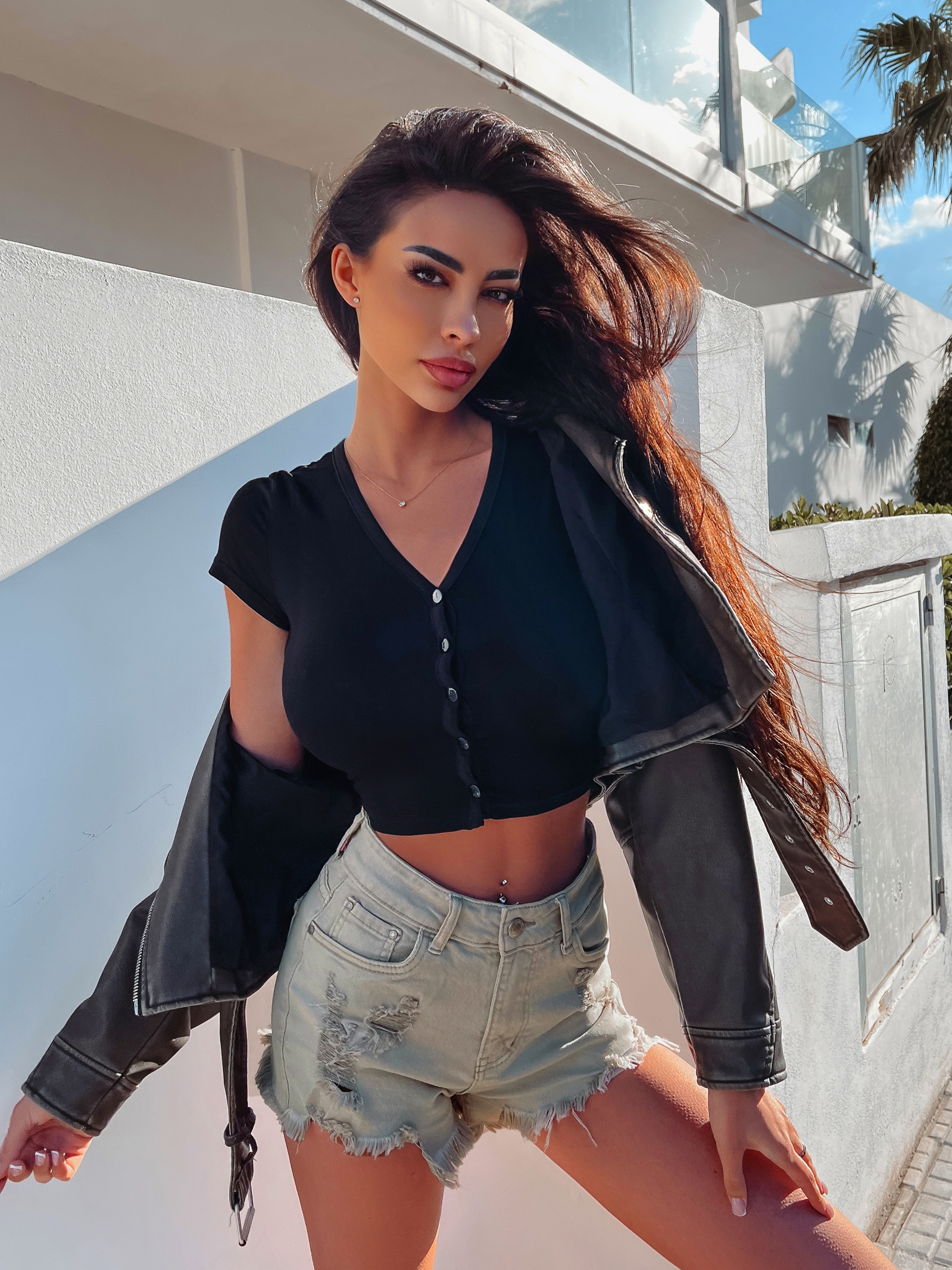 Spodenki szorty jeasnowe Cilia 3689 Ola Voga khaki