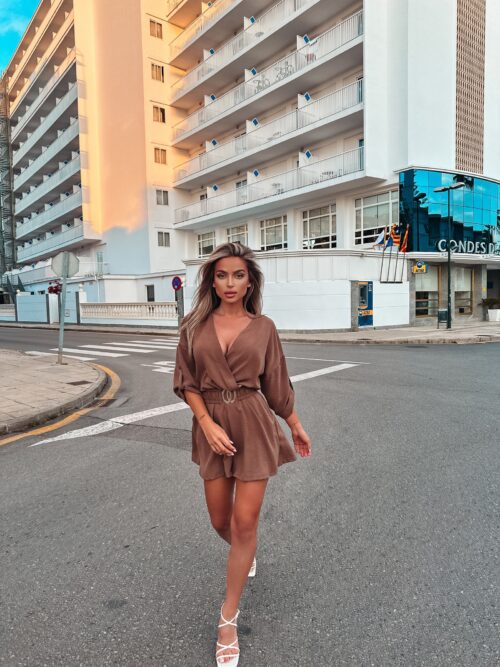 Kombinezon klasyczny krótki Bali Ola Voga brązowy