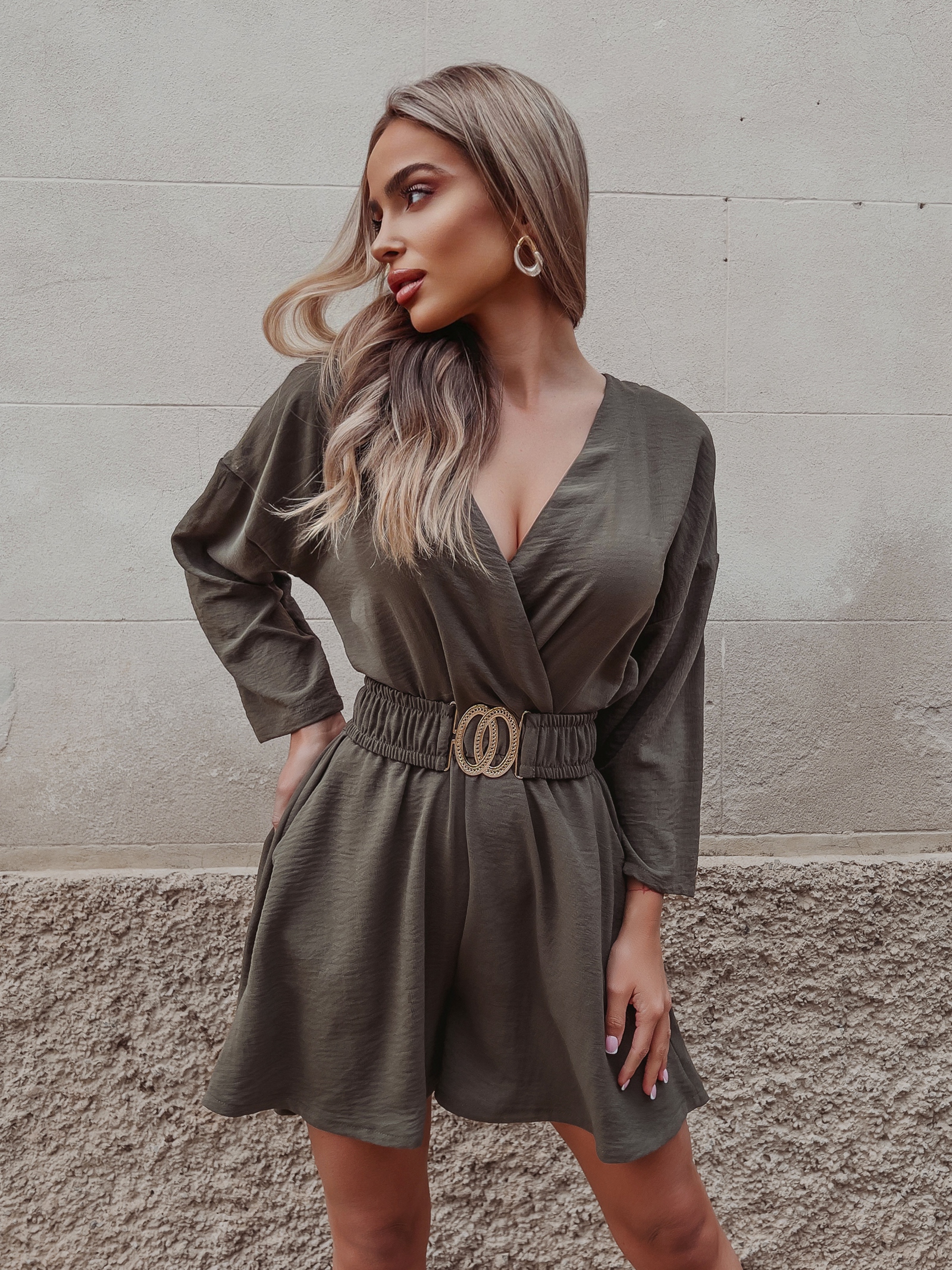 Kombinezon klasyczny krótki Bali Ola Voga khaki