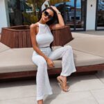 Komplet ażurowy dwuczęściowy boho Vero Ola Voga ecru