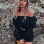 Komplet bawełniany spódniczko - spodenki + hiszpanka Tahiti Ola Voga czarny