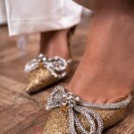 Czółenka brokatowe Pretty Woman V złote