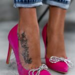 Czółenka z błyskiem Iliadi fuksja