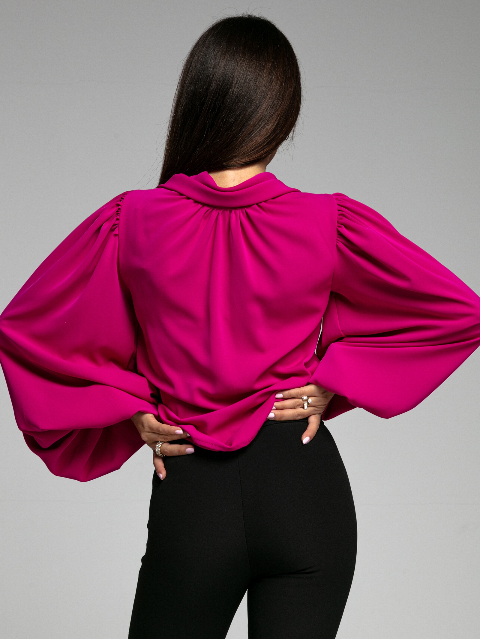 Bluzka elegancka NB GlamBoss amarantowa