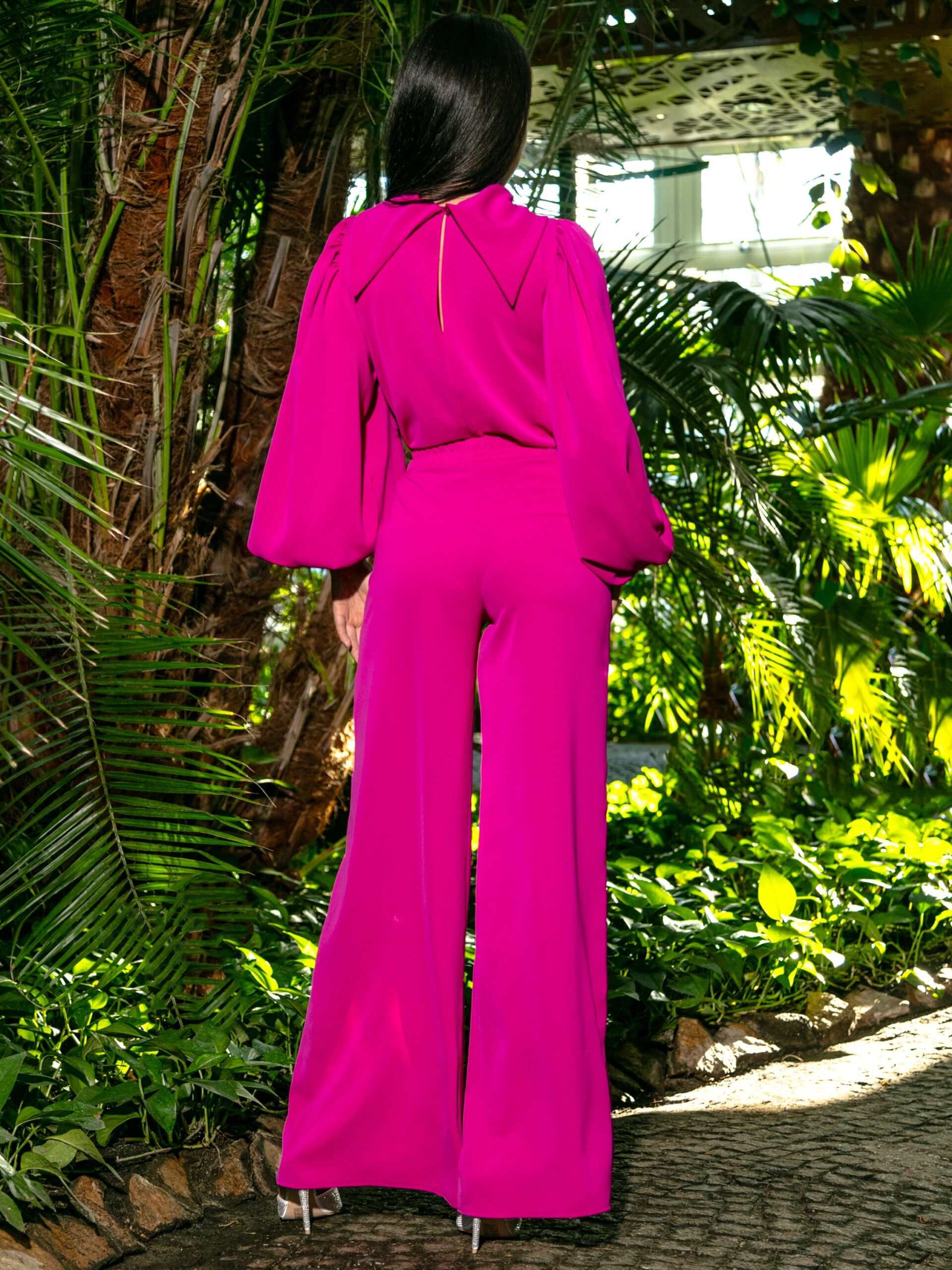 Bluzka elegancka NB GlamBoss amarantowa