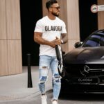 T-shirt bawełniany męski Amr 2023 Ola Voga biały