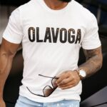 T-shirt bawełniany męski Amr 2023 Ola Voga biały