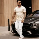 T-shirt dopasowany męski Brb 2023 Ola Voga beżowy