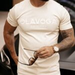 T-shirt dopasowany męski Brb 2023 Ola Voga beżowy