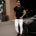 T-shirt bawełniany męski zdobiony Sls 2023 Ola Voga czarny