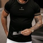 T-shirt bawełniany męski zdobiony Sls 2023 Ola Voga czarny