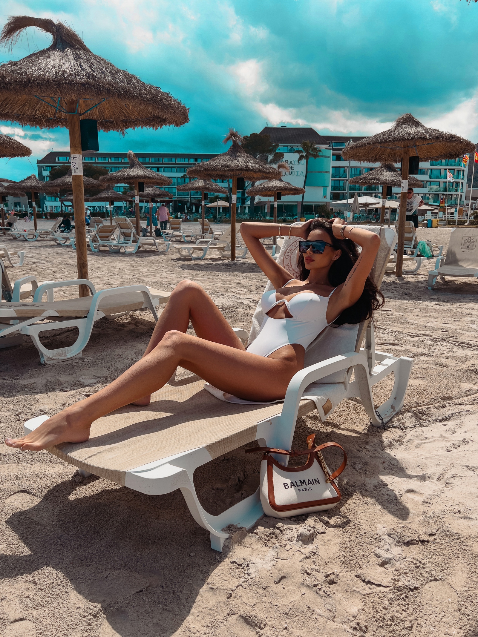 Kostium jednoczęsciowy & Body z wycięciem Costa Ola Voga ecru