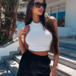 Top dopasowany Zena Ola Voga biały