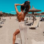 Komplet boho 3-częściowy bikini+spódnica Bria Ola Voga kremowy