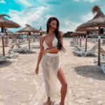 Komplet boho 3-częściowy bikini+spódnica Bria Ola Voga kremowy