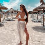 Komplet boho 3-częściowy bikini+spódnica Bria Ola Voga kremowy