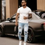 T-shirt dopasowany męski Brb 2023 Ola Voga biały