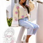 Sweter rozpinany Berry ecru