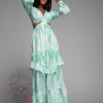 Sukienka maxi Blue Lagoon zielona