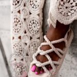 Sandały sznurowane Madam Cuerda beżowe