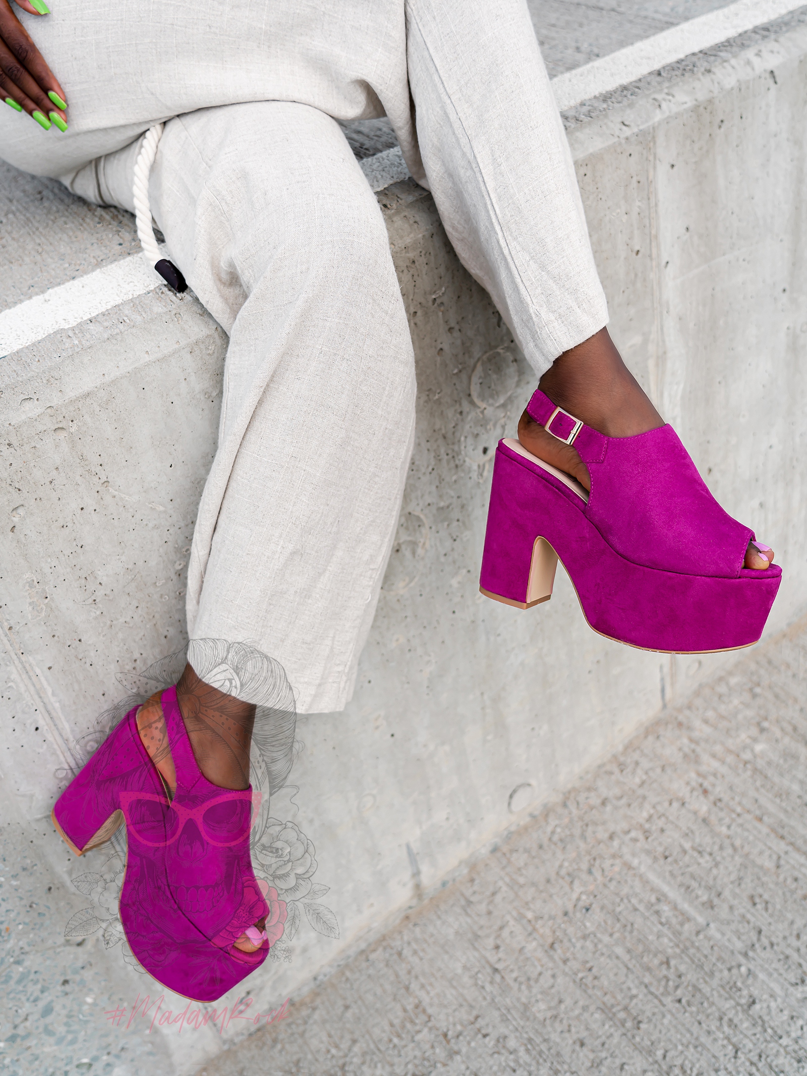 Sandały koturny Madam Scapade II fuksja Sandały koturny Madam Scapade II fuksja