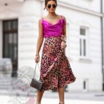 Top satynowy Malodia amarantowy