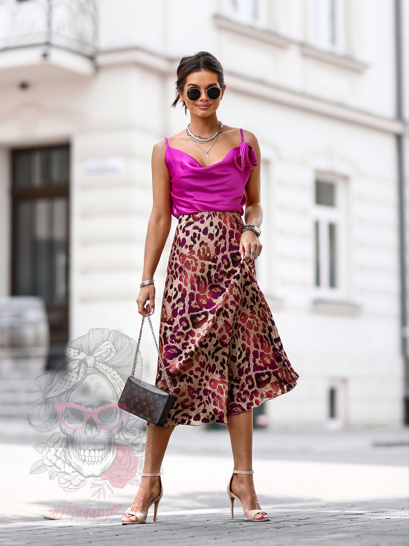 Top satynowy Malodia amarantowy Top satynowy Malodia amarantowy