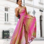 Sukienka wakacyjna NB Sombrero różowo-limonkowy