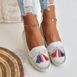 Mokasyny zamszowe Madam Layla szare