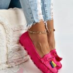 Mokasyny zamszowe Madam Layla fuksja