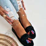 Mokasyny zamszowe Madam Layla czarne