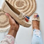 Mokasyny zamszowe Madam Layla beżowe