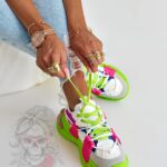 -WYPRZEDANE-Buty sportowe Madam FeelGood limonka