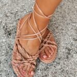 Sandały sznurowane Rock Forever Young nude