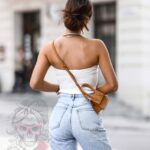 Top bez ramiączek Bert biały