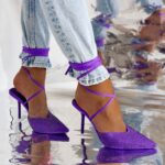 Czółenka z cyrkoniami Rock Rush fiolet