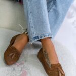 Balerinki ażurowe Madam Bosh karmelowe