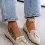 Balerinki ażurowe Madam Bosh beżowe