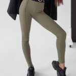 Legginsy prążkowane Susan Ola Voga khaki