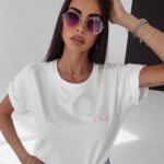 T-shirt klasyczny Lizzie Ola Voga ecru